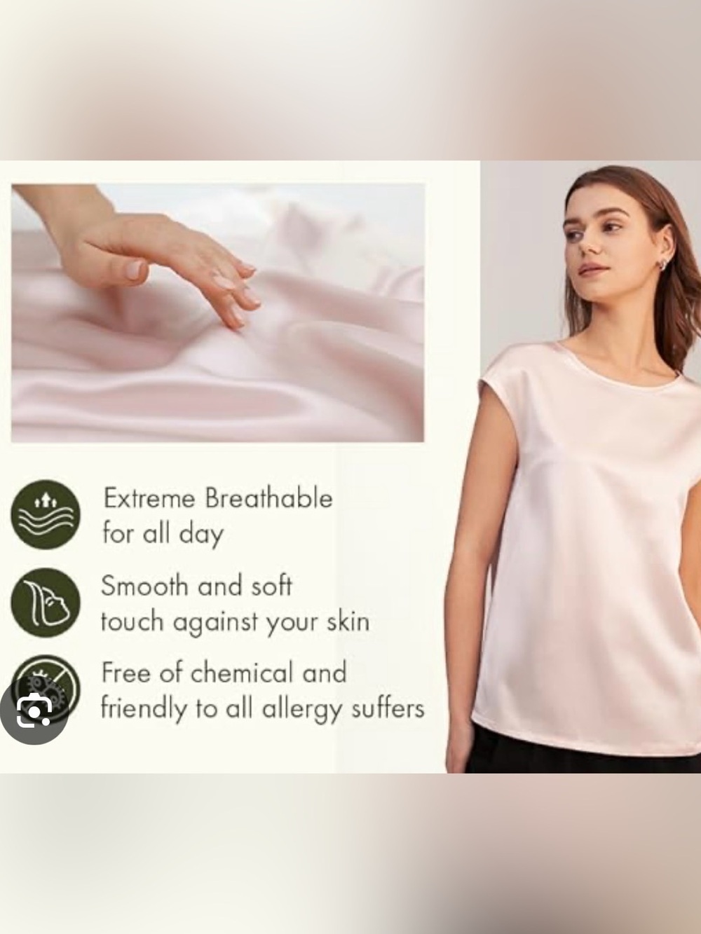 Lilysilk Mulberry Silk Blush Pink Short-Sleeve Blouse NEW Minimalist Capsule